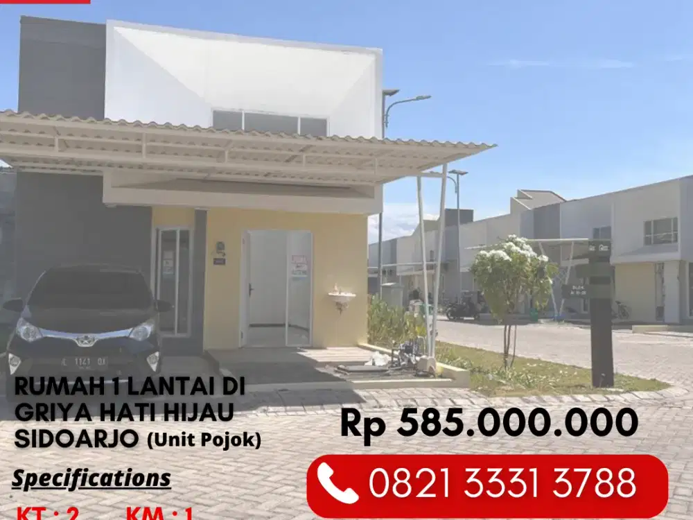 Rumah Baru Full Renov  1 Lantai Murah di Griya Hati Hijau Candi Sidoarjo