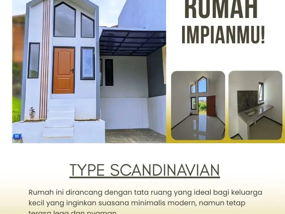 RUMAH SCANDINAVIAN SIAP HUNI DI KOTA MALANG DEKAT ARJOSARI