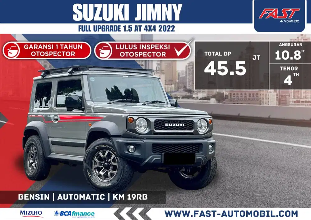 SUZUKI JIMNY 2022 FULL UPGRADE 1.5 AT 4×4 LOW KM.19RB & PAJAK PANJANG