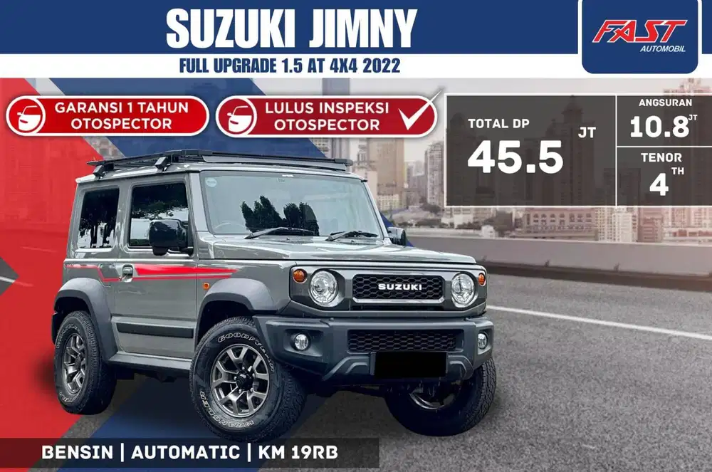 SUZUKI JIMNY 2022 FULL UPGRADE 1.5 AT 4×4 LOW KM.19RB & PAJAK PANJANG
