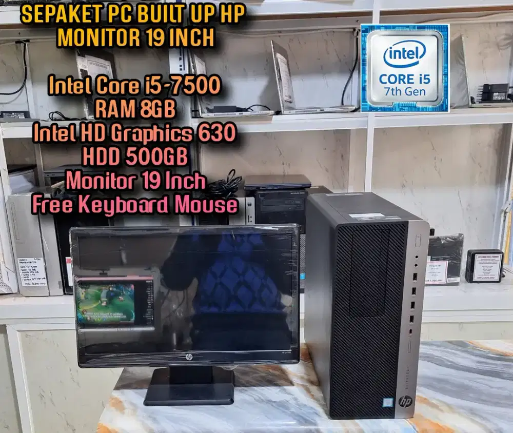 KOMPUTER PC BUILT UP HP INTEL CORE i5 7TH PC EDITING