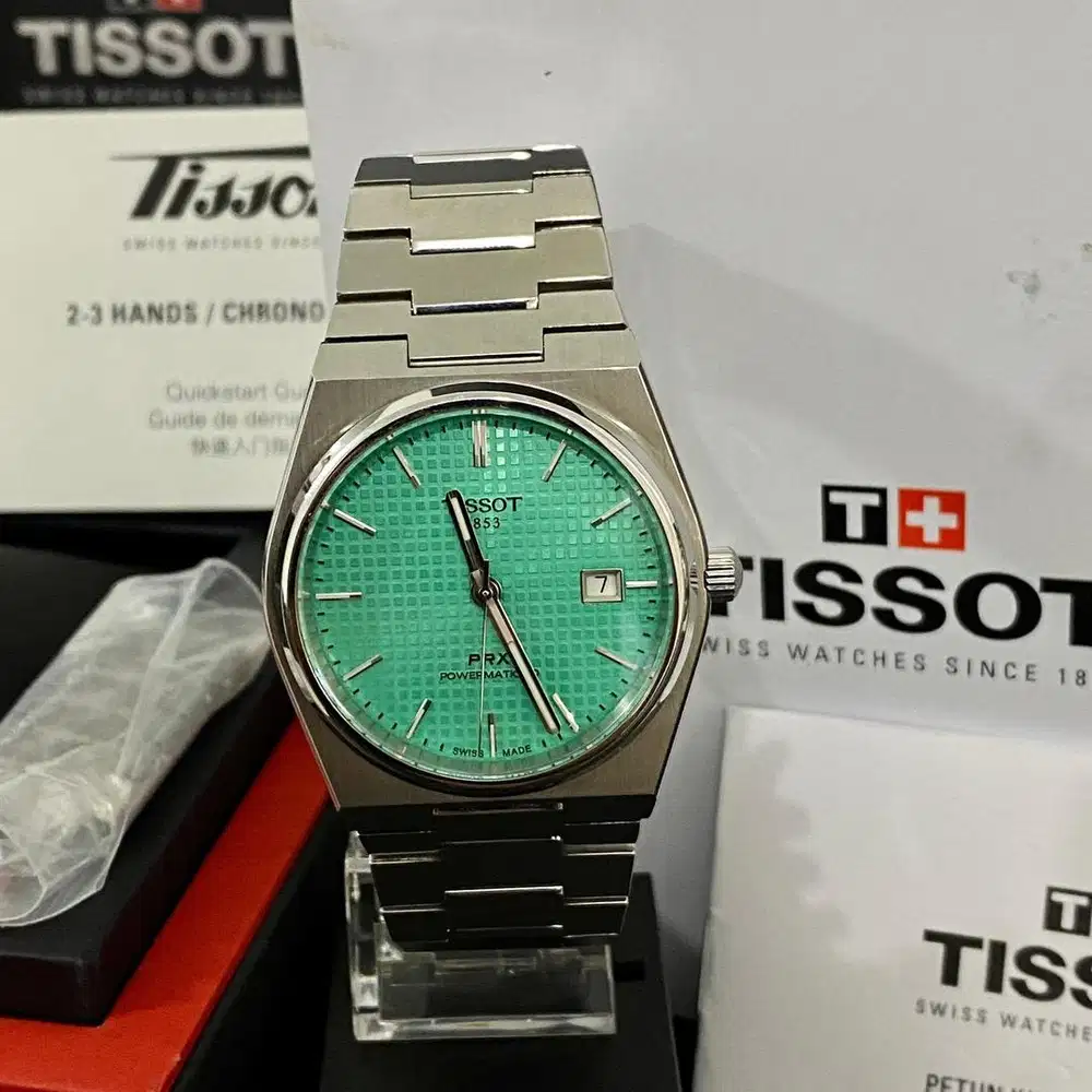 Tissot PRX Powermatic 8o T137.4o7.11.o91.o1 Mint Green Dial 40mm