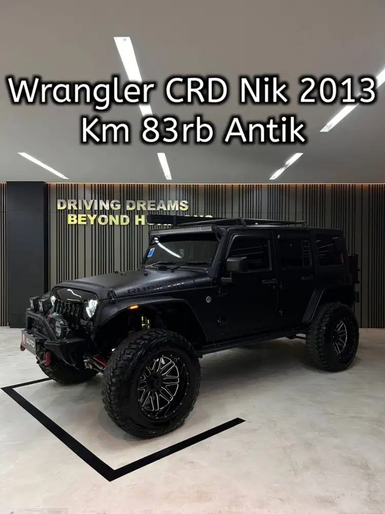 Jeep Wrangler CRD 2.8L Diesel AT 2013 Putih Stiker Hitam Doff N8888