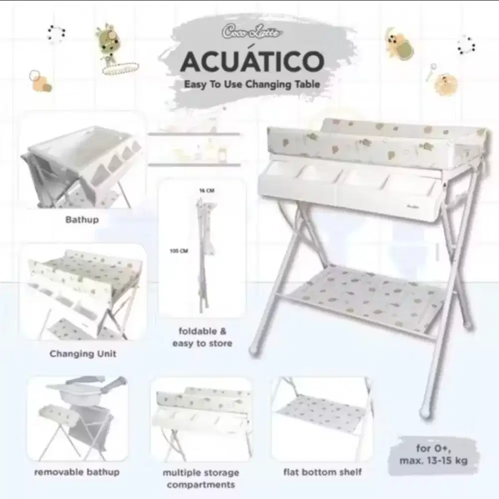Baby Tafel Coco Latte (Tempat ganti popok bayi)