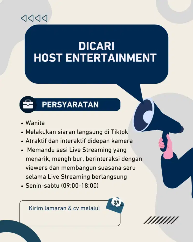 Lowongan host live entertainment