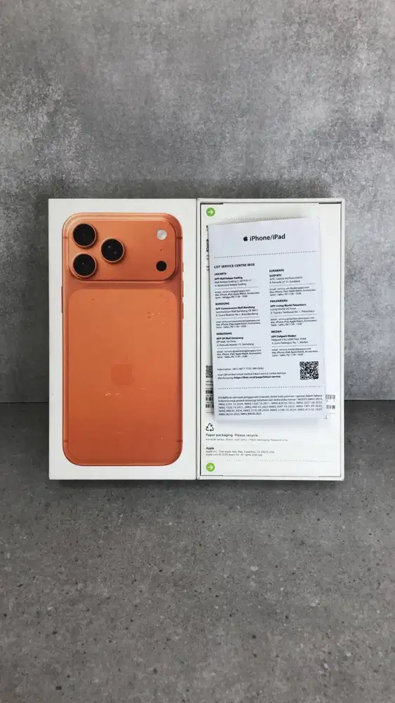 iPhone 17 Pro Max 512GB Orange Garansi Resmi New Segel