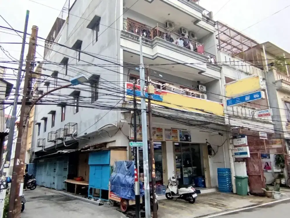 Ruko kost 30 kamar dan minimarket 4 lantai siap pakai di Pademangan Timur