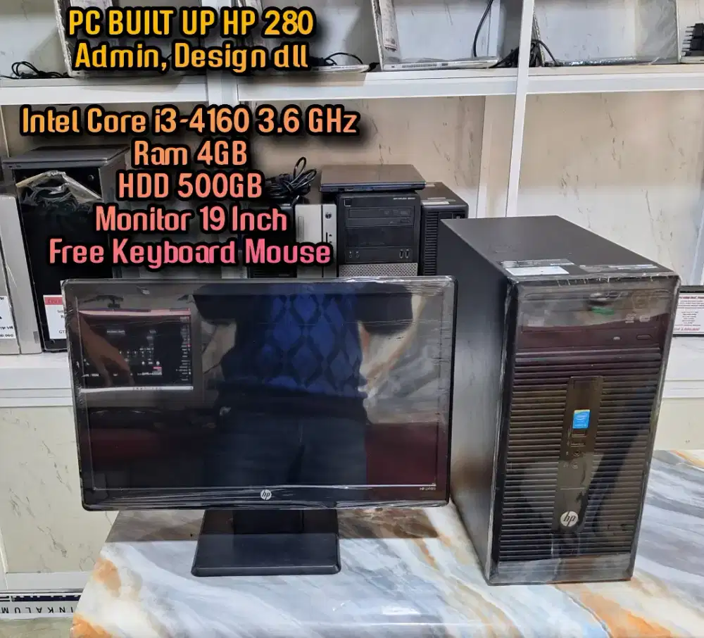 PC BUILT UP INTEL CORE i3 PC DESIGN EDITING
Second Exkantor bergaransi