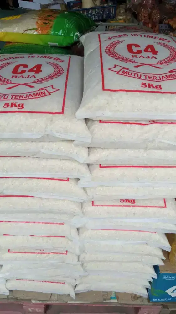 Beras C4 Raja merah kemasan 5kg