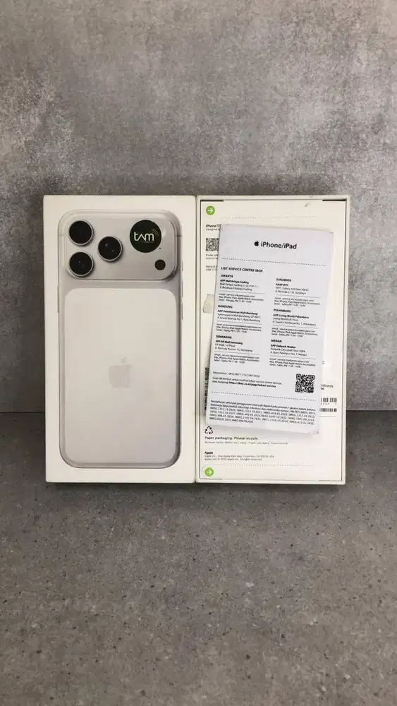 iPhone 17 Pro Max 512GB Silver Garansi Resmi New Segel