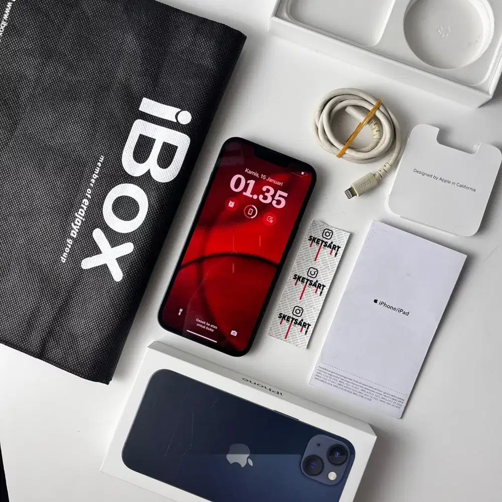 iPhone 13 128gb Black Garansi iBox Sept 2026