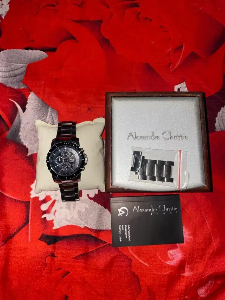 Jam Tangan Alexandre Christie 6141 Silver Black