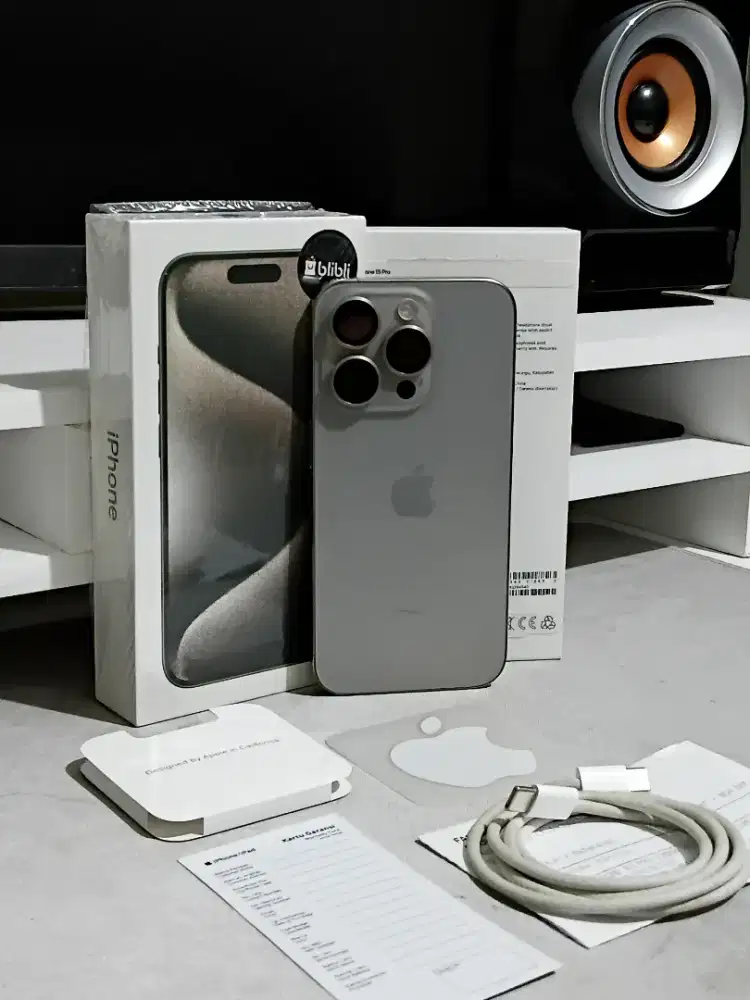 Iphone 15 PRO 128Gb Natural titanium, resmi ibox. Fullset like new 99%