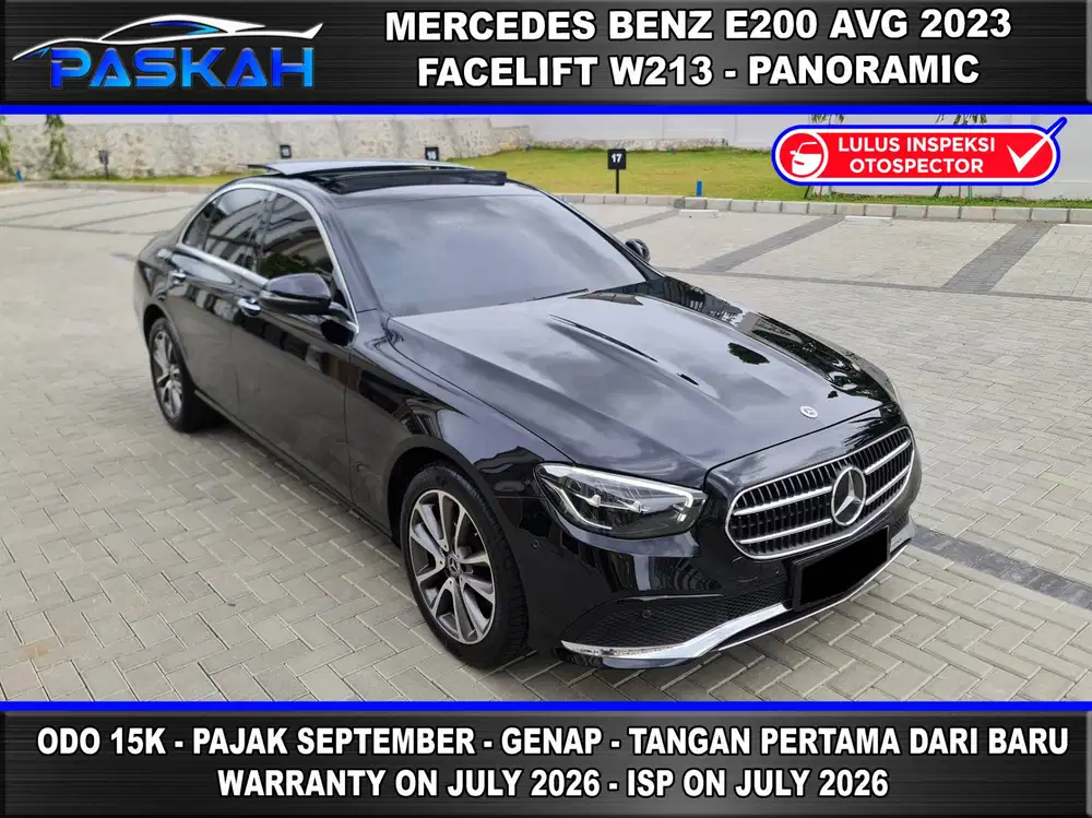 TAX=SEPTEMBE ODO=15K MERCEDES BENZ E 200 AVANTGARDE 2023 e200 AVG 2023