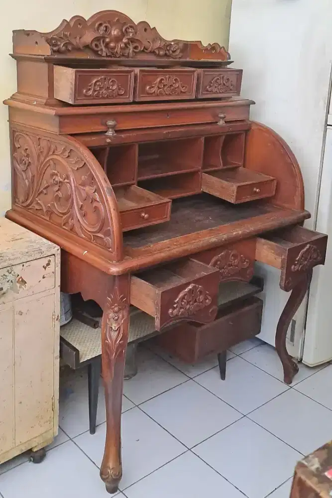 MEJA TULIS JATI KUNO