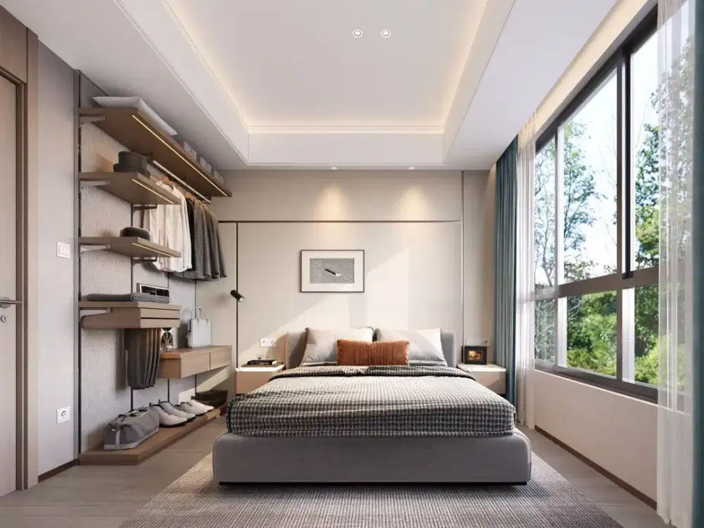 Apartemen Low Risk Satu Satunya di depok dkt ke starbucks punya view langsung ke danau