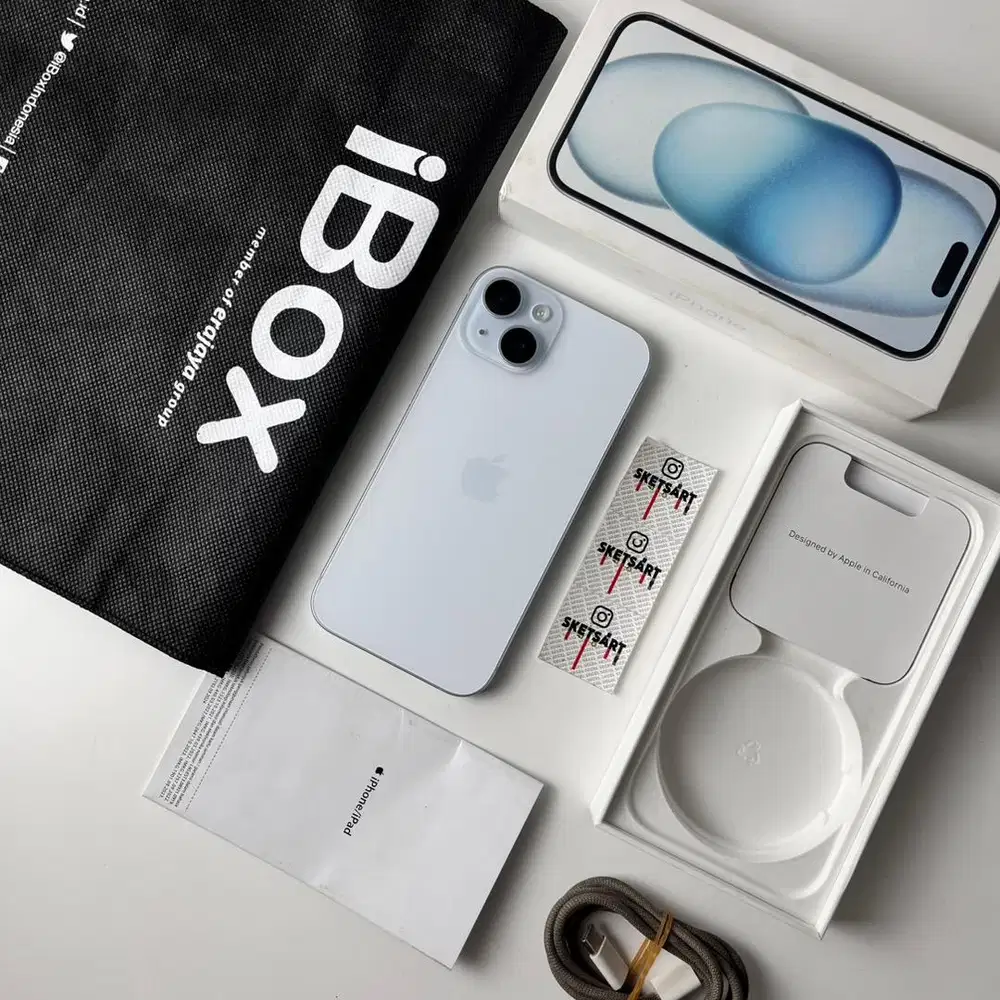 iPhone 15 128gb Blue iBox Garansi iBox Maret 2026 Battery Health 91%