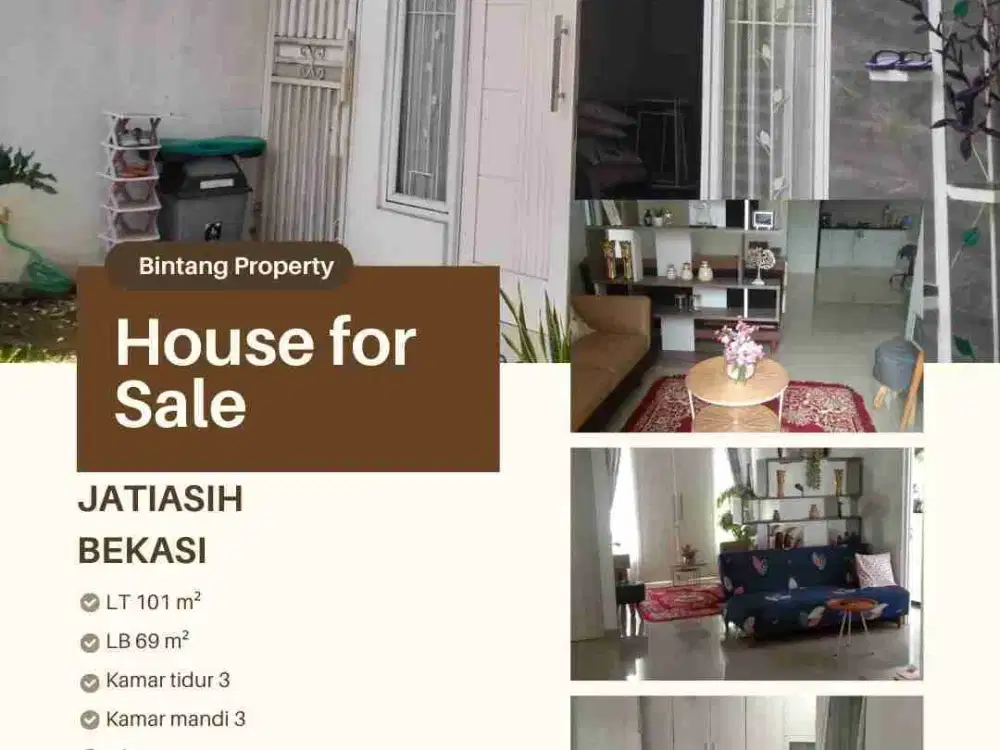 Dijual Rumah di Jari mekar, Jati Asih, Bekasi