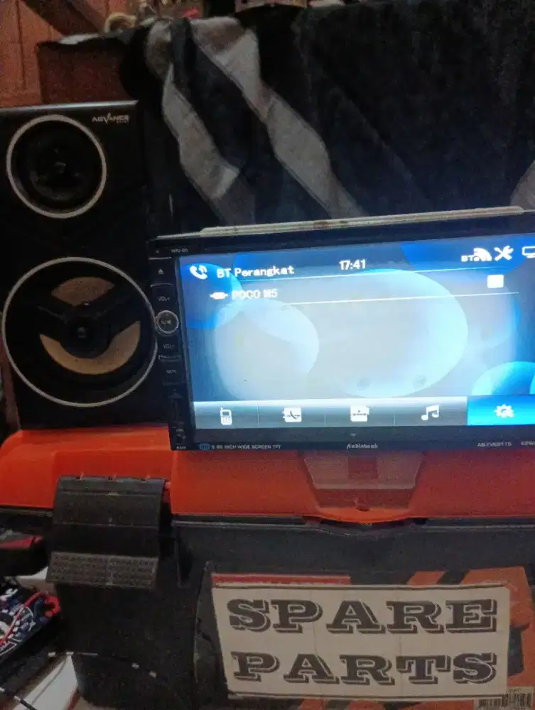 Head Unit mobil audiobank ab-tv6911s bekas normal