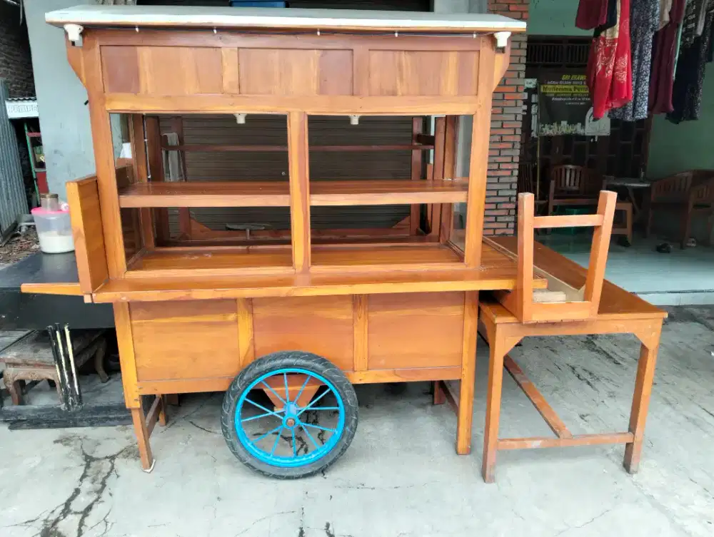 Jual gerobak angkringan + 2 meja
