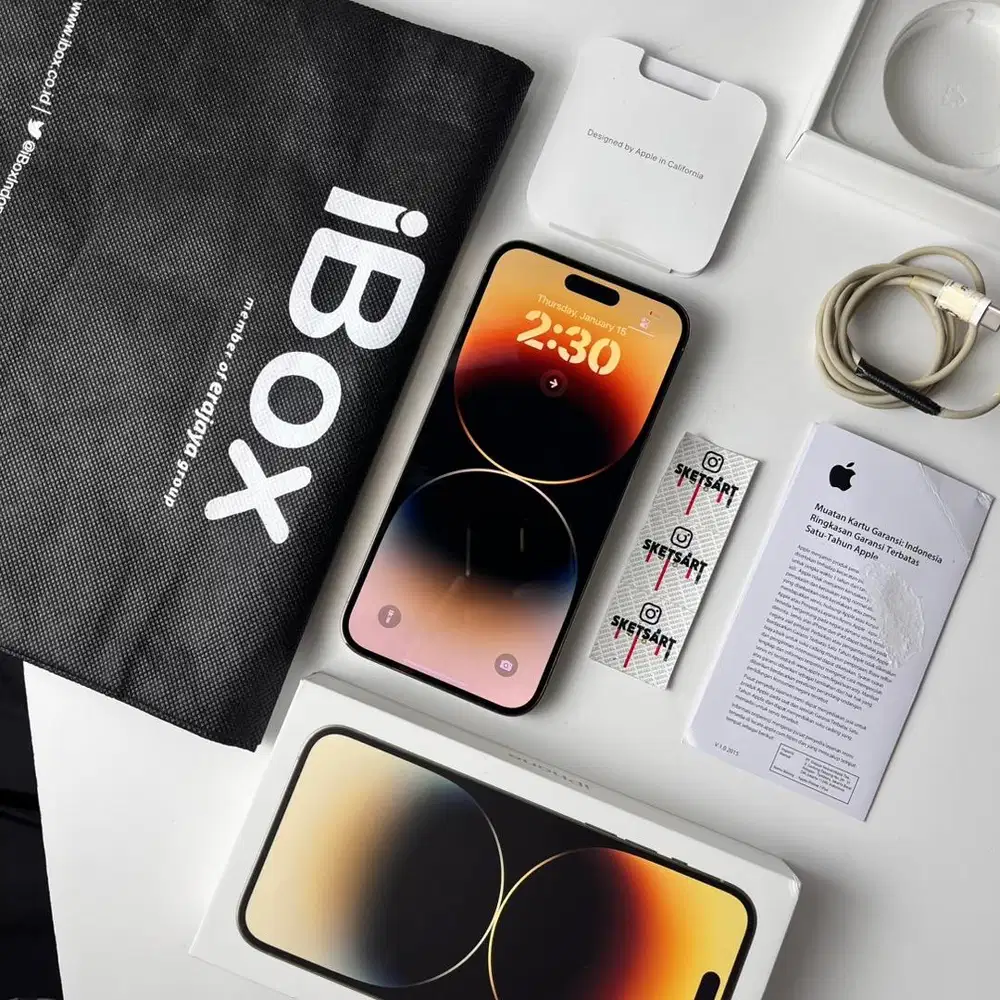 iPhone 14 Pro Max 256gb Gold iBox Mulus Like New