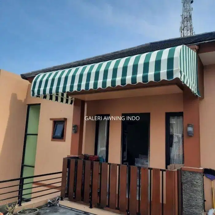 kanopi kain awning warna belang aesthetic murah tukang ahli