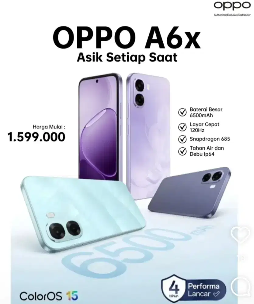 TERBARU HP OPPO A6X SERIES || BISA CICILAN KTP AJA || TANPA DP