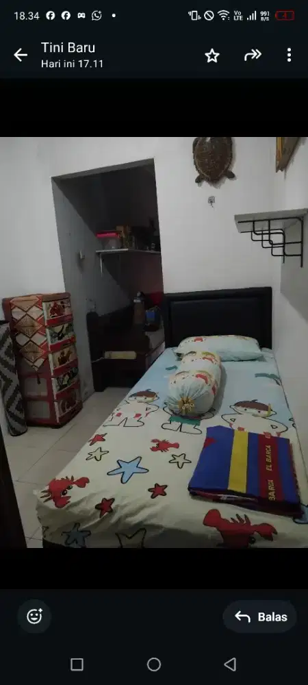 Sedia 1 kamar kos tidak jauh dari kampus UPN limo