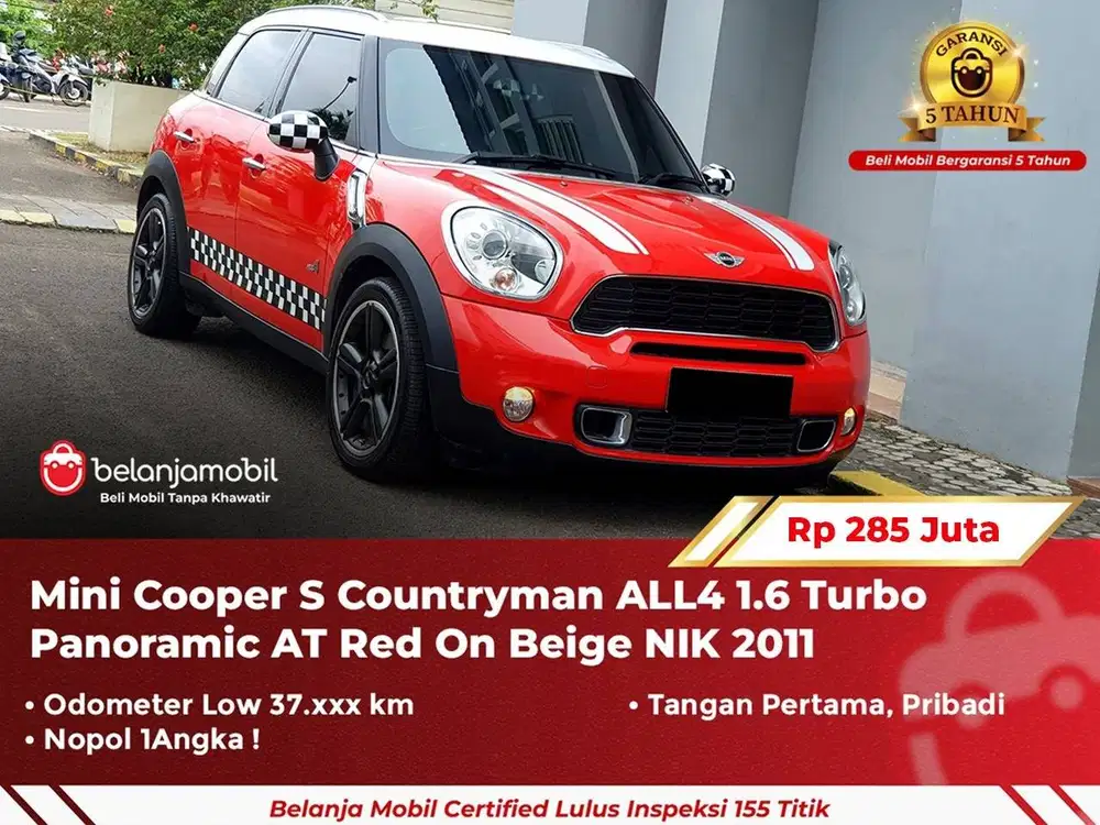 [ LOW KM ] Mini Cooper MiniCooper S Countryman 1.6 AT Red 2011/2012