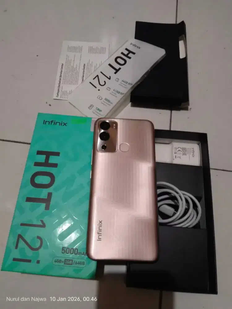 Infinix hot  12i ram 4/64 fulset mulus