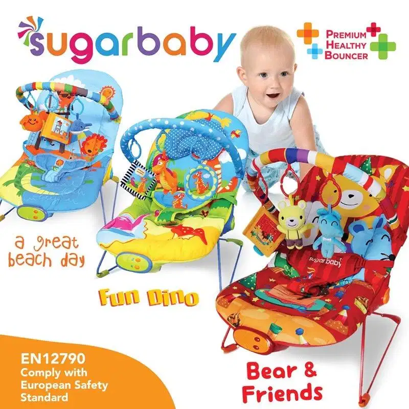 Sugar Baby Premium Healthy Bouncer Bayi 3 Recline.