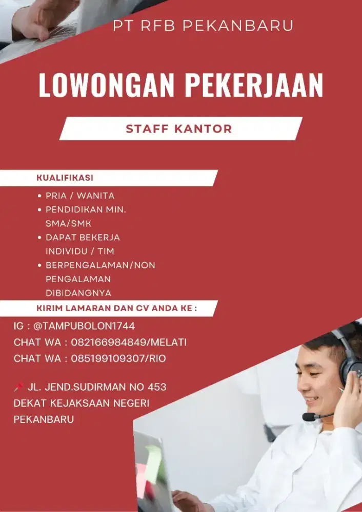Dibutuhkan Staff Kantor