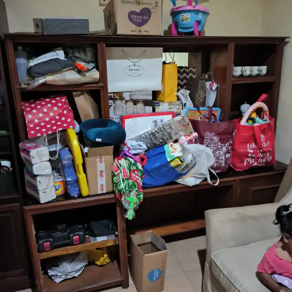 Meja rias kantor kaca kabinet