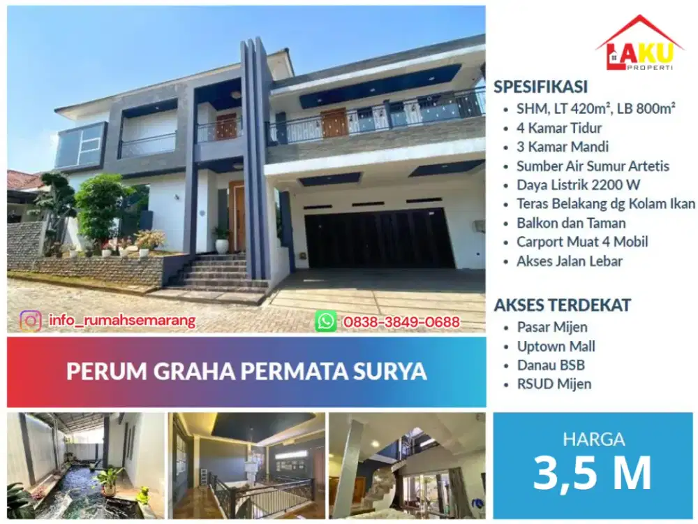 Best Deal! Rumah Mewah 2 Lantai Area Premium Mijen