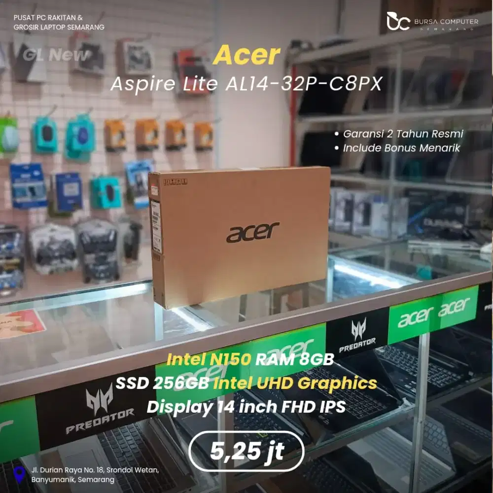 ACER Aspire Lite AL14-32P-C8PX | Intel N150 8GB 256GB