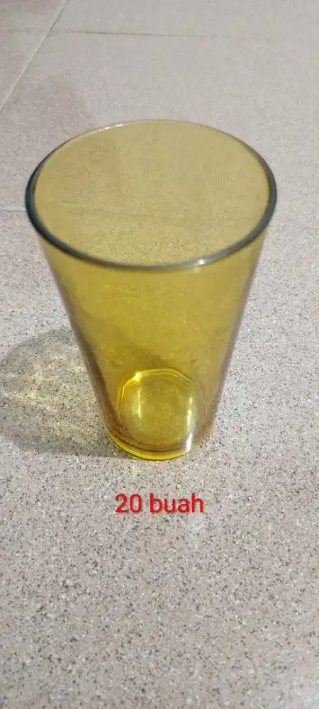 Gelas Kaca Warna Kuning
