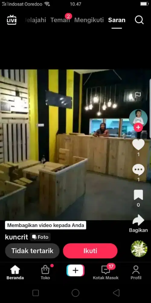 Costume meja bar cafe