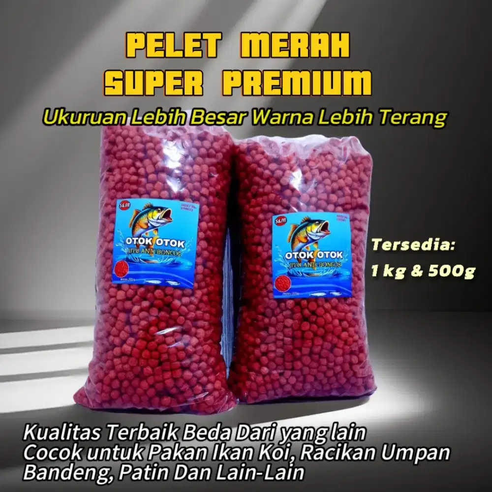 Pelet Merah Butiran 5mm Super Premium