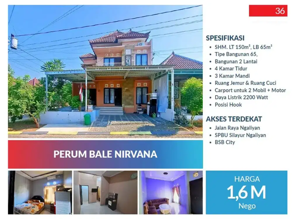 Rumah Mewah 2 Lantai HOOK – Bale Nirwana, Ngaliyan