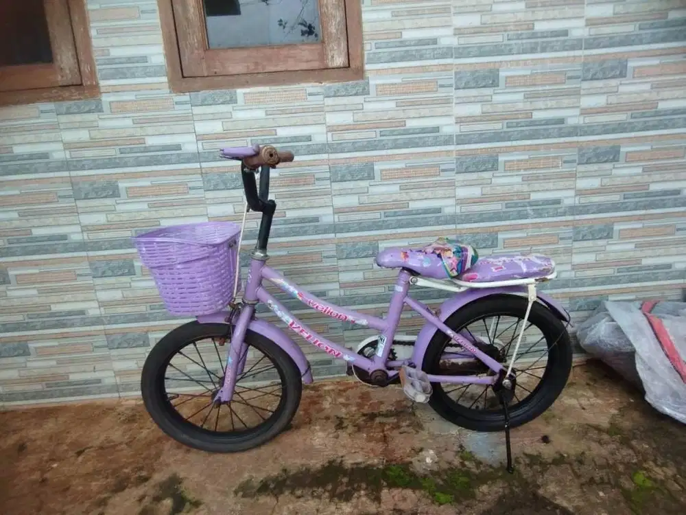 SEPEDA ANAK PEREMPUAN UKURAN 16 INC SIAP PAKAI