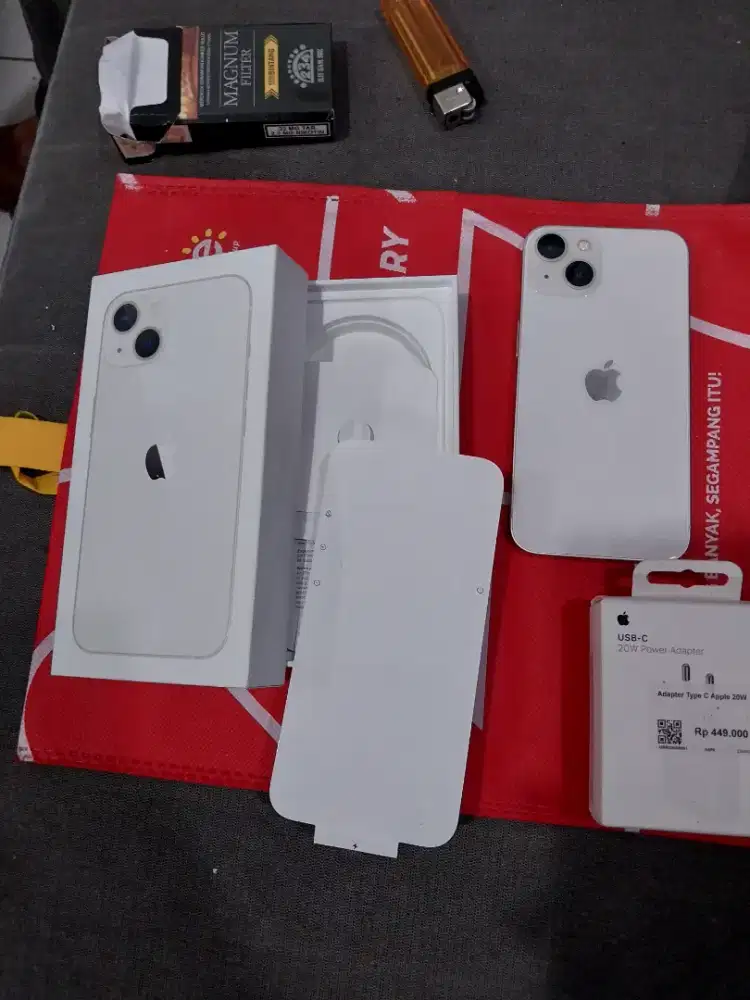 IPHONE 13 128 STARLIGHT IBOX + KEPALA CHARGER