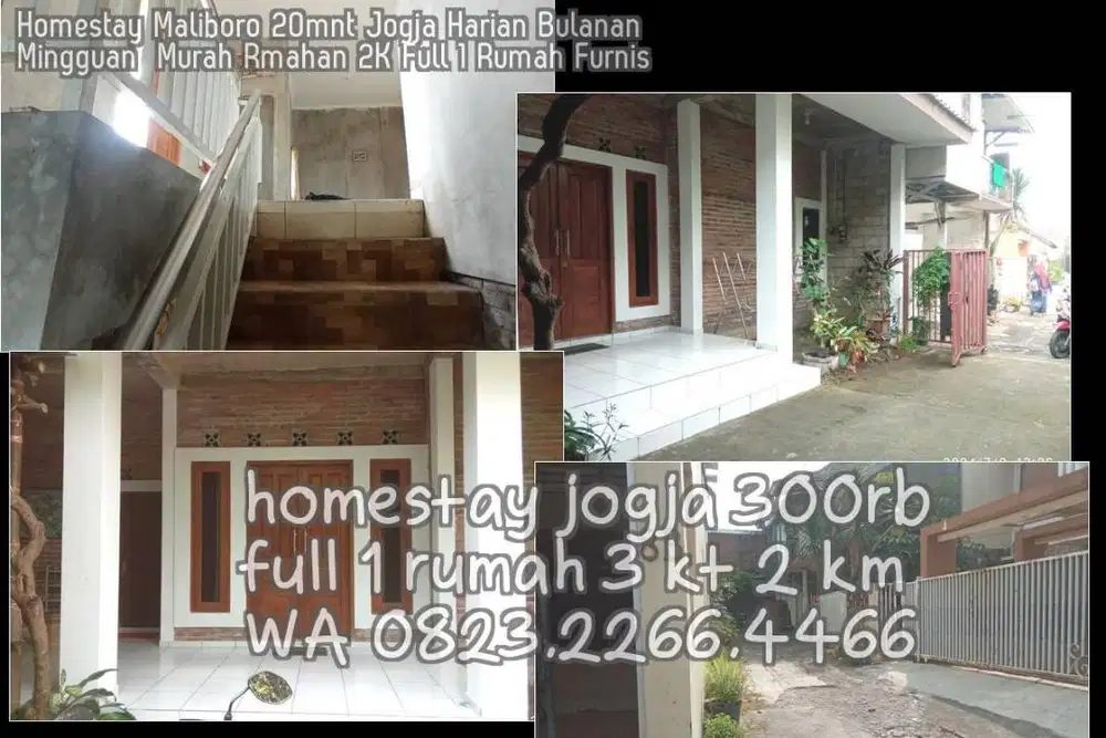 Homestay Maliboro 20mnt Jogja Harian Bulanan Mingguan  Murah Rmahan 2K