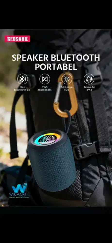 Speaker bluetooth waterproof ipx4 redskull by vivan robot