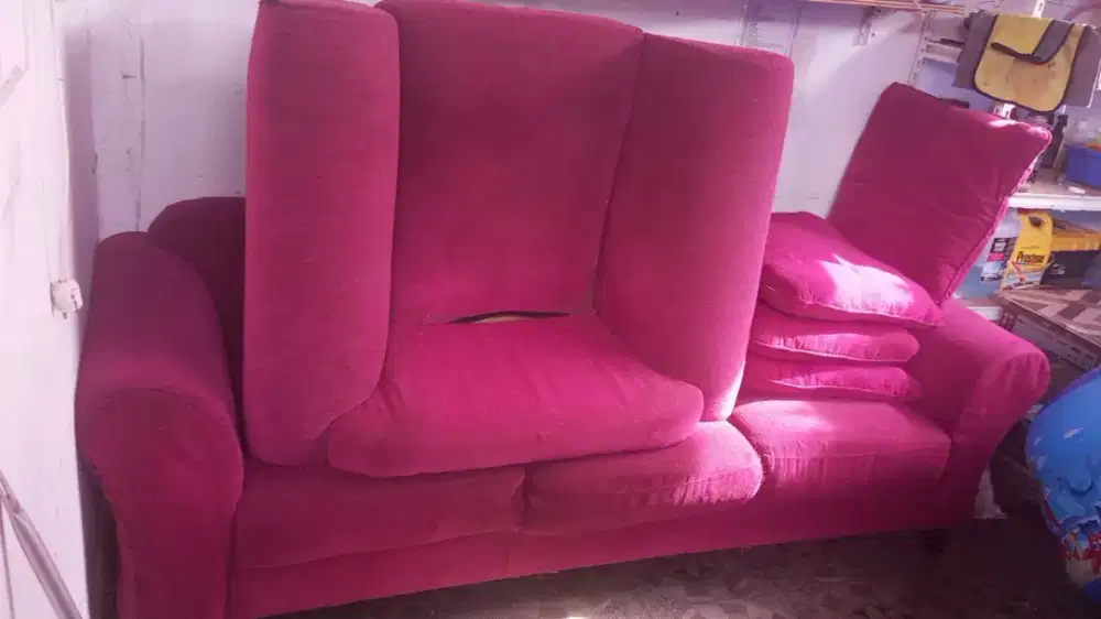 Sofa mebel bangku panjang plus ukuran 1 orang