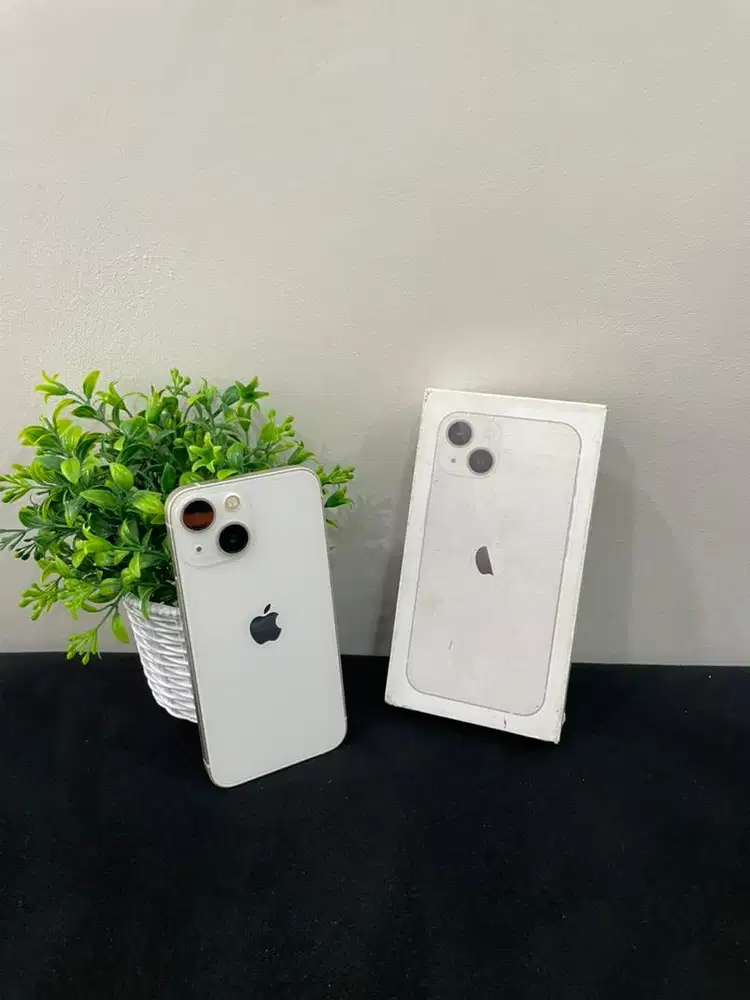 IPhone 13 Mini 256GB Starlight mulus Fullset BH71% 3Utool 97 3&Indosat