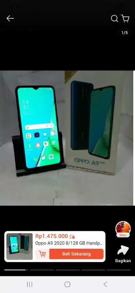 Murah hp oppo A9 2020 8/128 lkp, bs TT