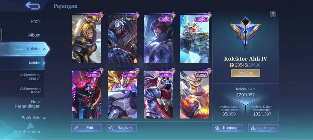 DIJUAL AKUN MOBILE LEGENDS