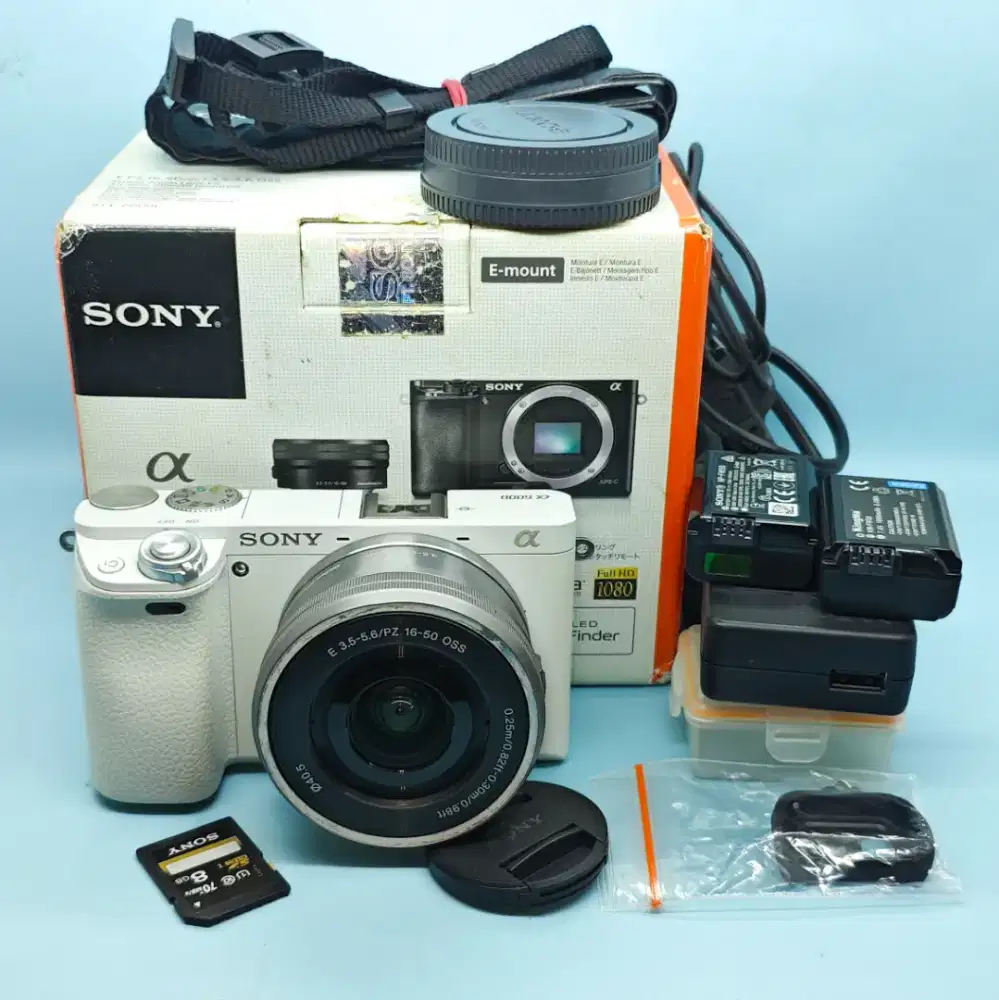 Sony A6000 Kit SEL 16-50MM  Fullset Mulus - Bonus