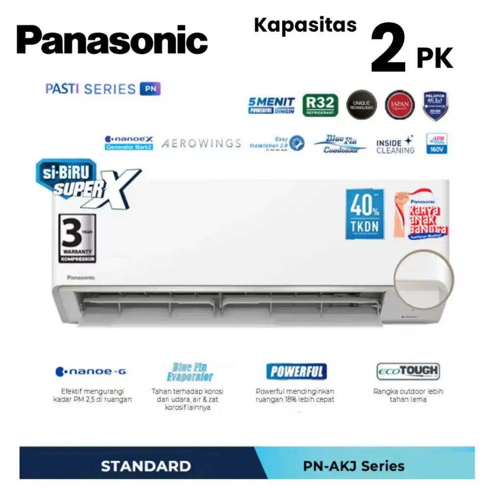 Panasonic AC SPLIT 2 PK CS/CU-PN18AKJ AC & Purifier Nanoe-X Unit Only