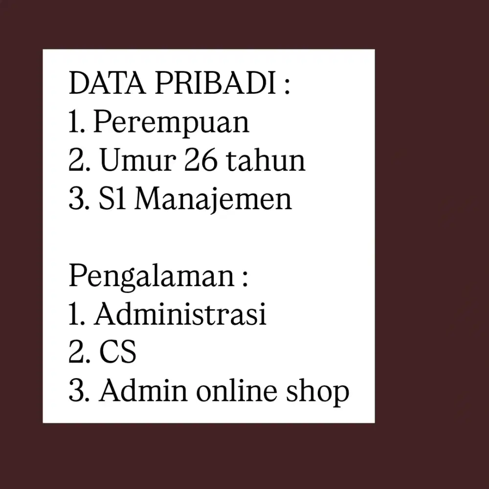 Pencari Kerja wanita hijab